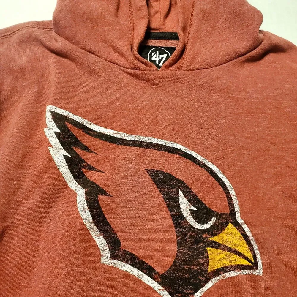 ‘47 Men’s Arizona Cardinals Club Hoodie Long Sleeve Shirt Jersey Medium NFL Red